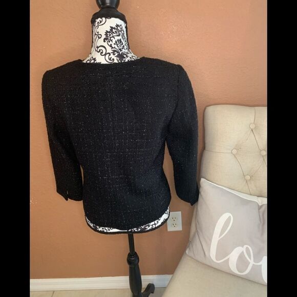 Laundry Shelli Segal Sparkly black dress jacket size 8 - Picture 3 of 10